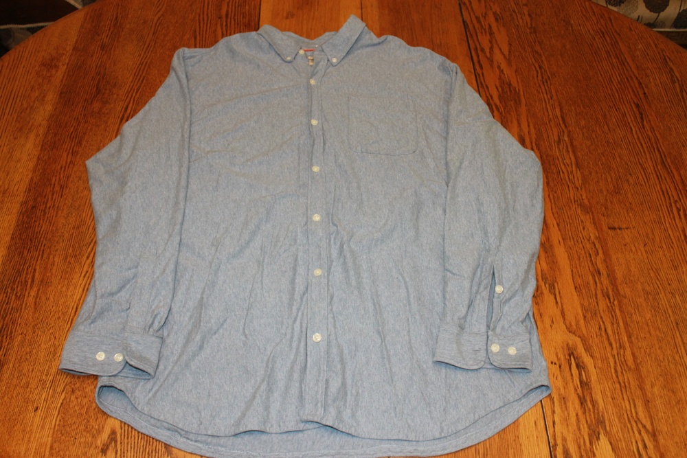 Duluth Trading Shirt Mens 2XL Button Down Relaxed Fit Pocket Long Sleeve Workwea